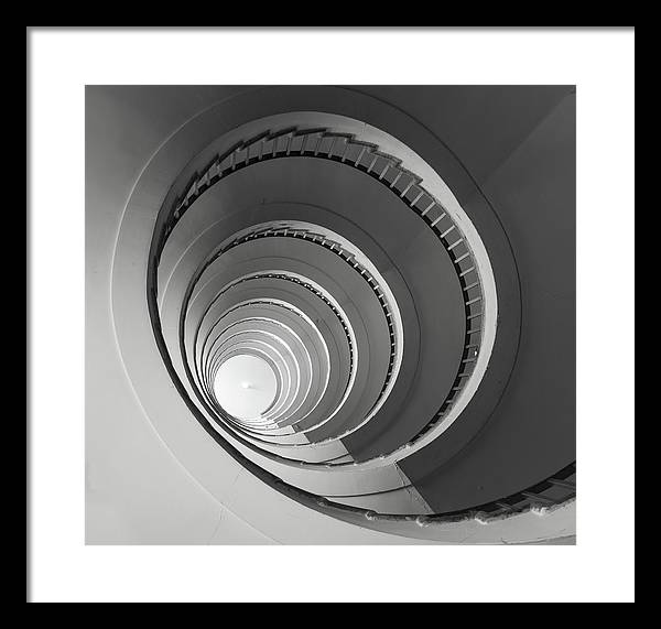 Art Deco Spiral Stairs / Art Photo - Framed Print