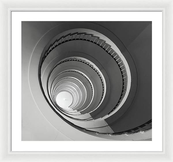 Art Deco Spiral Stairs / Art Photo - Framed Print