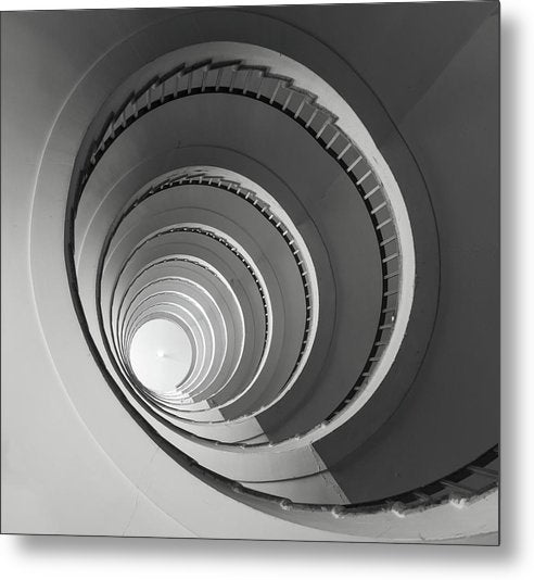 Art Deco Spiral Stairs / Art Photo - Metal Print