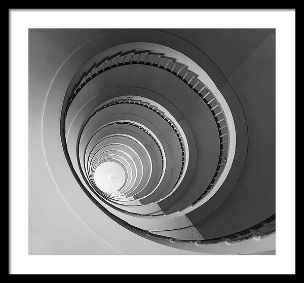 Art Deco Spiral Stairs / Art Photo - Framed Print