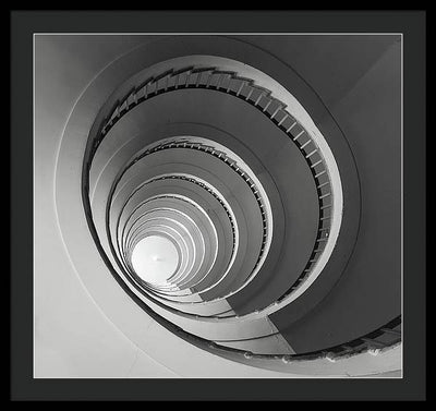 Art Deco Spiral Stairs / Art Photo - Framed Print