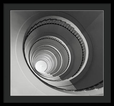 Art Deco Spiral Stairs / Art Photo - Framed Print