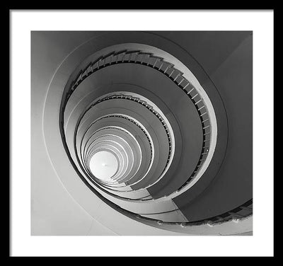 Art Deco Spiral Stairs / Art Photo - Framed Print