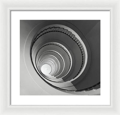 Art Deco Spiral Stairs / Art Photo - Framed Print