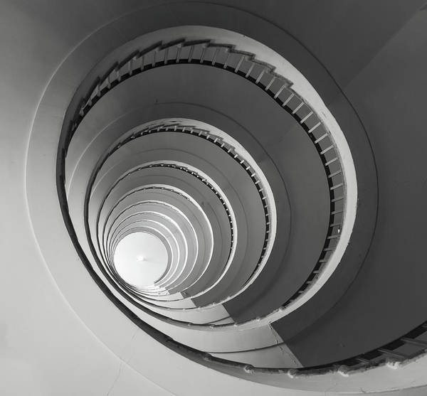 Art Deco Spiral Stairs / Art Photo - Art Print