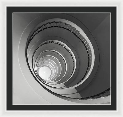 Art Deco Spiral Stairs / Art Photo - Framed Print