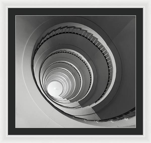 Art Deco Spiral Stairs / Art Photo - Framed Print