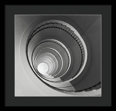 Art Deco Spiral Stairs / Art Photo - Framed Print