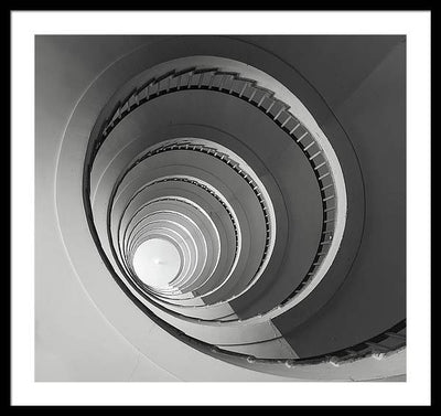 Art Deco Spiral Stairs / Art Photo - Framed Print