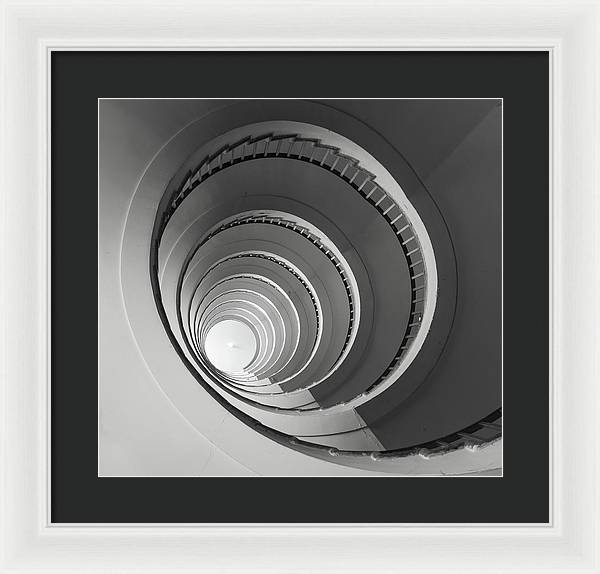 Art Deco Spiral Stairs / Art Photo - Framed Print