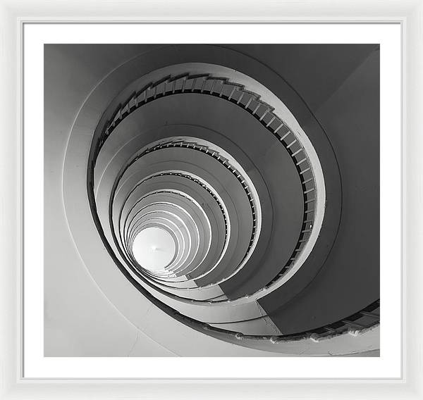 Art Deco Spiral Stairs / Art Photo - Framed Print