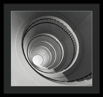 Art Deco Spiral Stairs / Art Photo - Framed Print