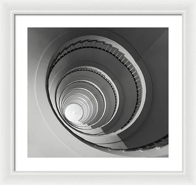 Art Deco Spiral Stairs / Art Photo - Framed Print