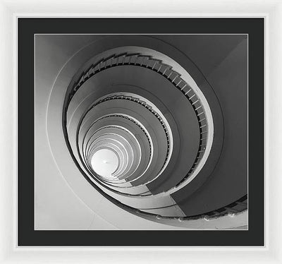 Art Deco Spiral Stairs / Art Photo - Framed Print