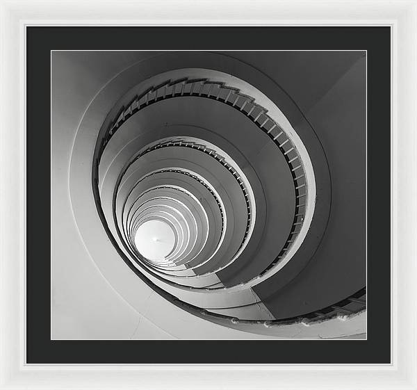 Art Deco Spiral Stairs / Art Photo - Framed Print