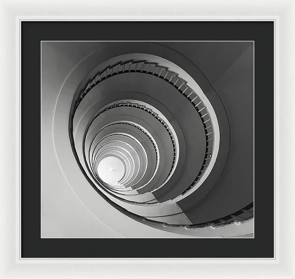 Art Deco Spiral Stairs / Art Photo - Framed Print