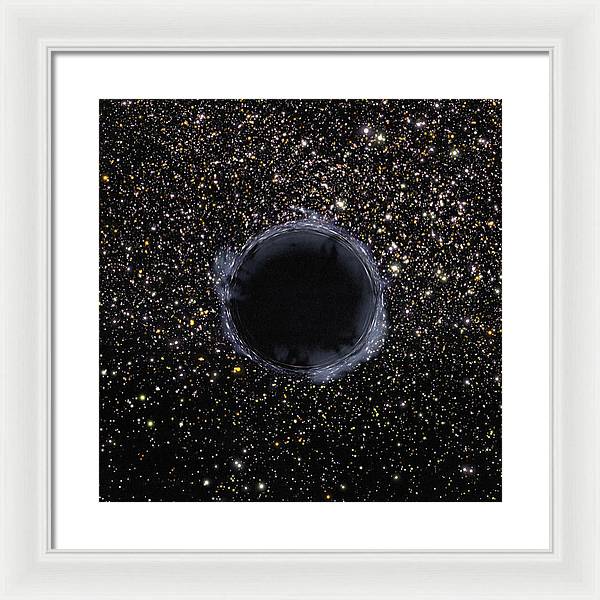 Black Hole in the Universe / Art Photo - Framed Print