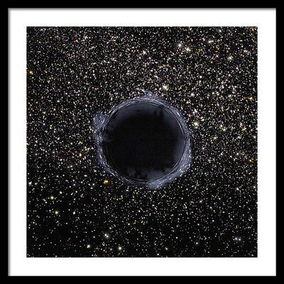 Black Hole in the Universe / Art Photo - Framed Print