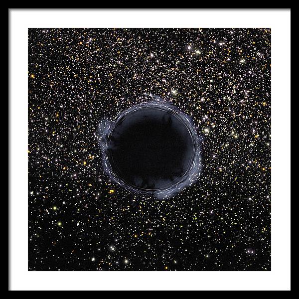 Black Hole in the Universe / Art Photo - Framed Print