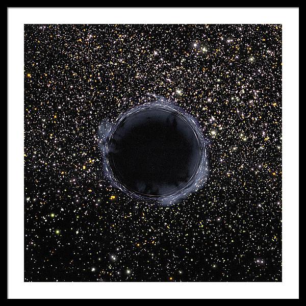 Black Hole in the Universe / Art Photo - Framed Print