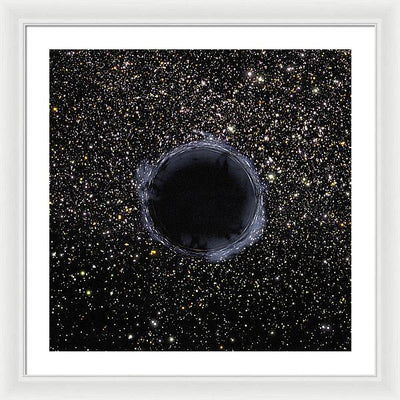 Black Hole in the Universe / Art Photo - Framed Print