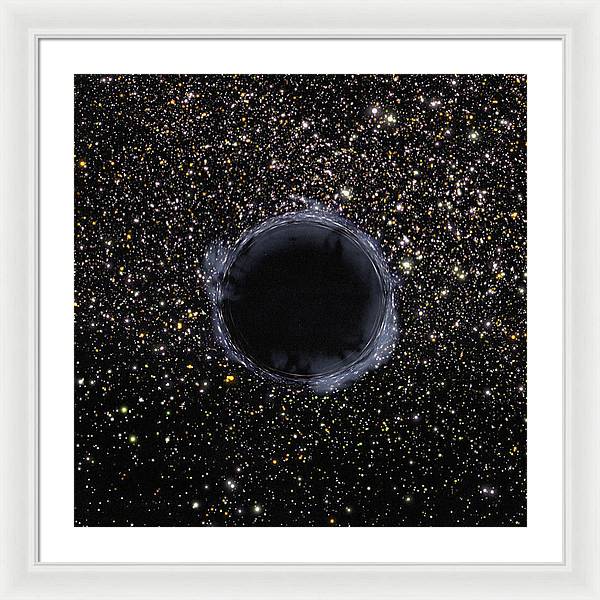 Black Hole in the Universe / Art Photo - Framed Print