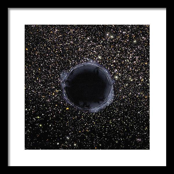 Black Hole in the Universe / Art Photo - Framed Print