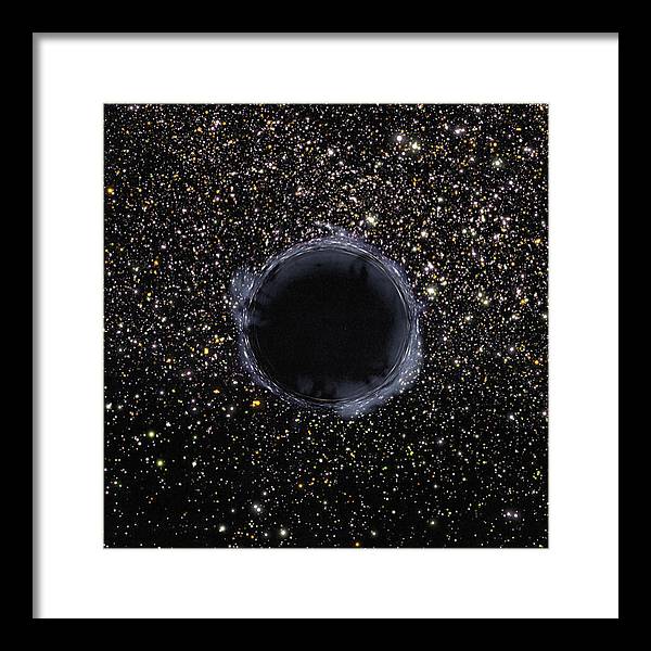 Black Hole in the Universe / Art Photo - Framed Print