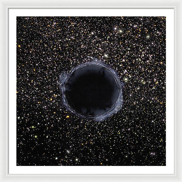 Black Hole in the Universe / Art Photo - Framed Print