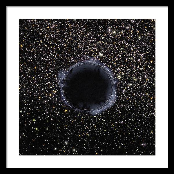 Black Hole in the Universe / Art Photo - Framed Print