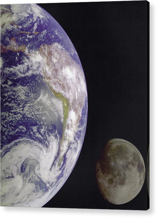 Earth and Moon / Art Photo - Acrylic Print