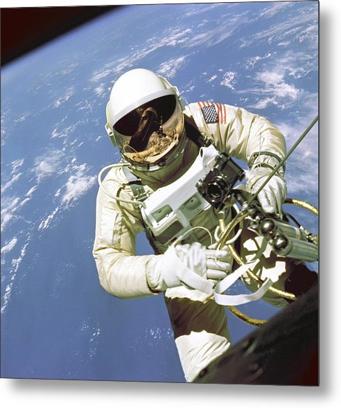 Ed White First American Spacewalker / Art Photo - Metal Print