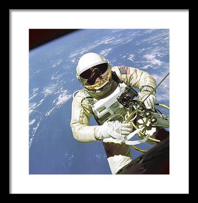 Ed White First American Spacewalker / Art Photo - Framed Print