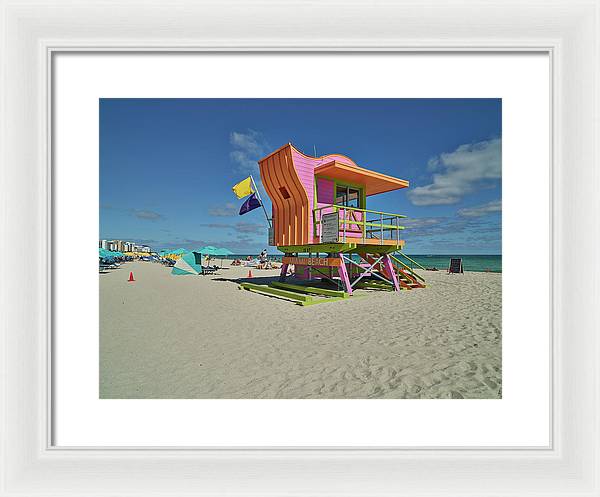 Lifeguard, Miami Beach, Florida / Art Photo - Framed Print