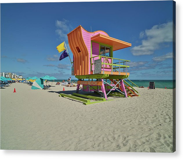 Lifeguard, Miami Beach, Florida / Art Photo - Acrylic Print