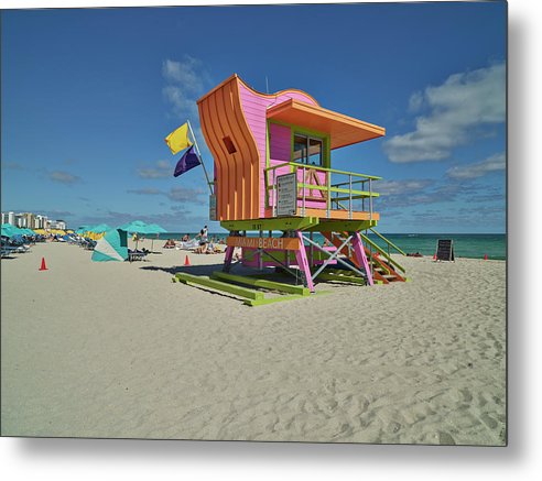 Lifeguard, Miami Beach, Florida / Art Photo - Metal Print