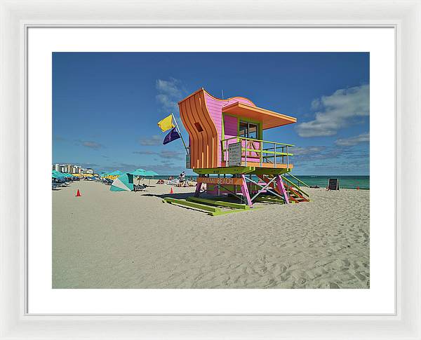 Lifeguard, Miami Beach, Florida / Art Photo - Framed Print