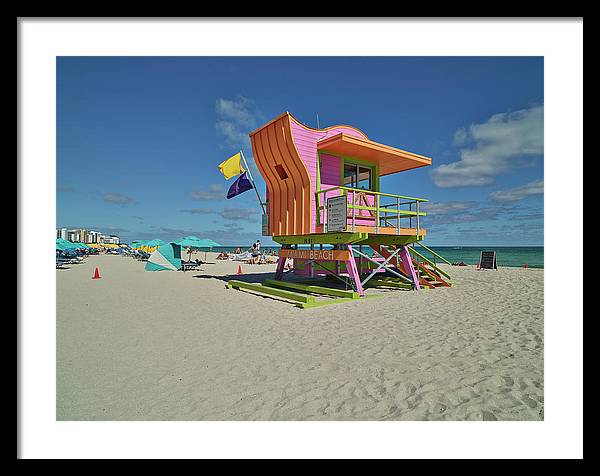 Lifeguard, Miami Beach, Florida / Art Photo - Framed Print