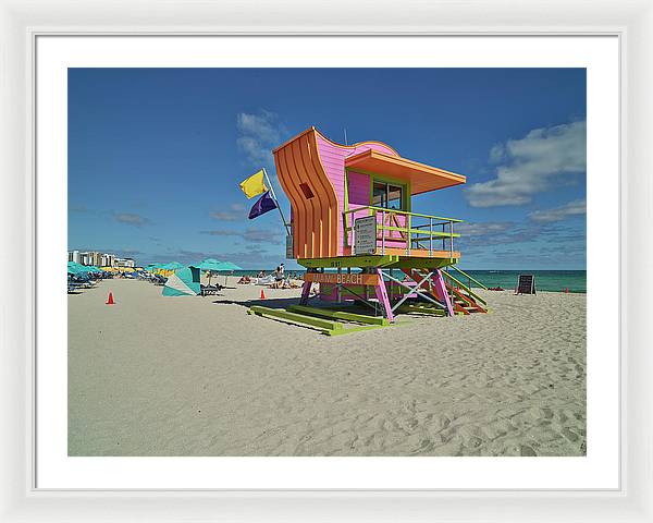 Lifeguard, Miami Beach, Florida / Art Photo - Framed Print