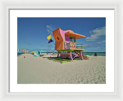 Lifeguard, Miami Beach, Florida / Art Photo - Framed Print