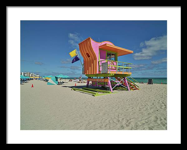 Lifeguard, Miami Beach, Florida / Art Photo - Framed Print