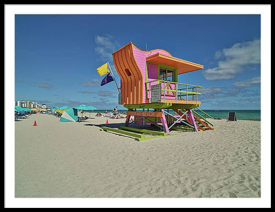 Lifeguard, Miami Beach, Florida / Art Photo - Framed Print