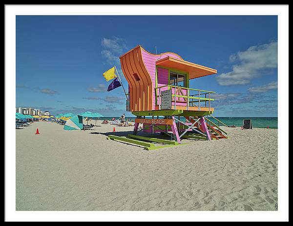 Lifeguard, Miami Beach, Florida / Art Photo - Framed Print