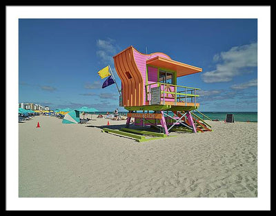 Lifeguard, Miami Beach, Florida / Art Photo - Framed Print