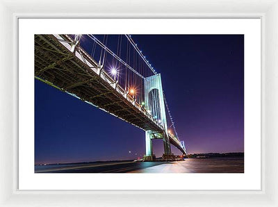 Suspension Bridge / Art Photo - Framed Print