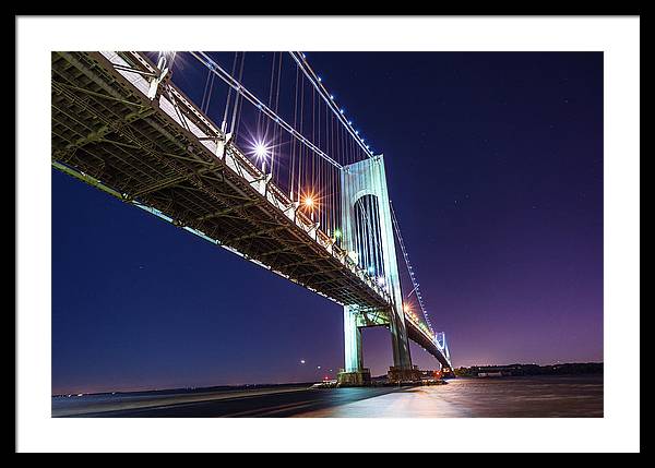 Suspension Bridge / Art Photo - Framed Print