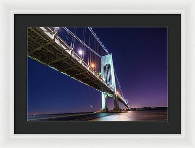 Suspension Bridge / Art Photo - Framed Print