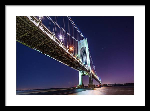 Suspension Bridge / Art Photo - Framed Print