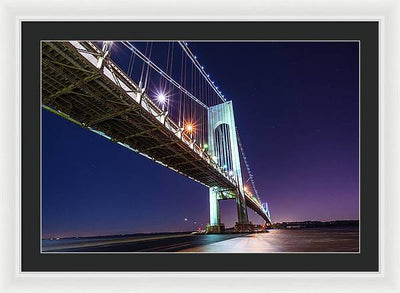 Suspension Bridge / Art Photo - Framed Print