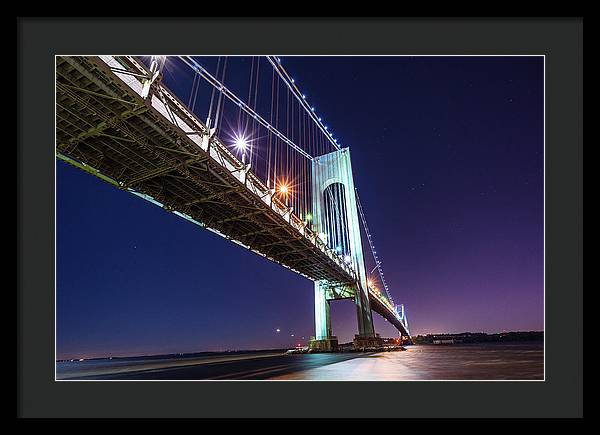 Suspension Bridge / Art Photo - Framed Print